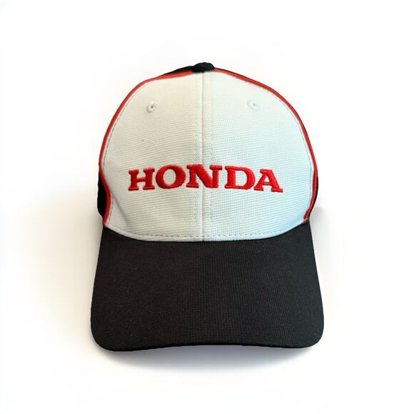 HONDA Mens White Black Mesh Novelty Saitama Factory Limited Strapback Hat Cap - Picture 1 of 8